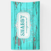 Bannière minable vintage en bois d'Aqua de (Vertical)