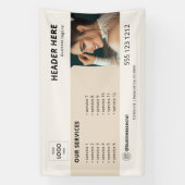 Bannière minimaliste en beige (Verticale)