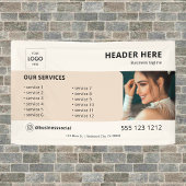 Bannière minimaliste en beige