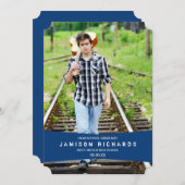 Bannière moderne Faire-part / Royal Blue (Devant / Derrière)