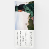 Bannière moderne H Photo Graduate - Blanc (Vertical)