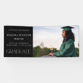 Bannière moderne H Photo Graduate - Noir (Horizontal)