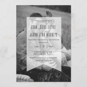 Bannière moderne opaque   Photo Faire-part de mari