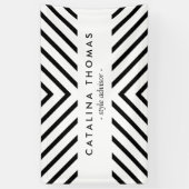 Bannière Motif noir et blanc Retro Mod (Vertical)