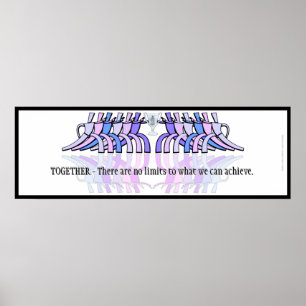 Bannière Motivationnelle Art Déco Teamwork (Plum, 