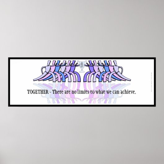 Bannière Motivationnelle Art Déco Teamwork (Plum,  (Devant)