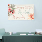 Bannière murale de Magnolia Willow Floral Annivers (Salon professionnel)