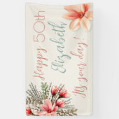 Bannière murale de Magnolia Willow Floral Annivers (Vertical)