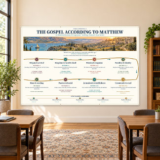 Bannière murale d'étude de la Bible sur l'Évangile