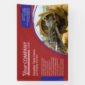 Bannière murale du logo de l'entreprise horizontal (Verticale)