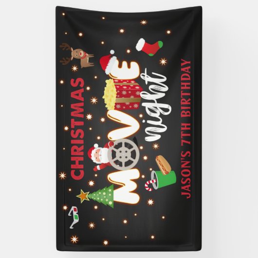 Bannière nocturne de Noël (Vertical)