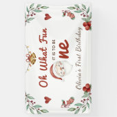 Bannière Noël Père Noël Premier anniversaire (Vertical)