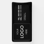 Bannière noire de marque du logo de l'entreprise (Verticale)