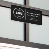 Bannière noire de marque du logo de l'entreprise  (Bâtiment extérieur)