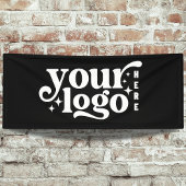 Bannière noire du logo professionnel personnalisé