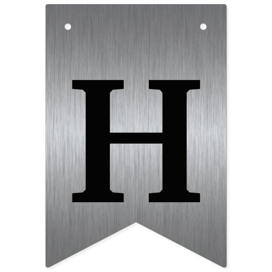 Bannière noire et argentée d'anniversaire de (Deuxième drapeau)