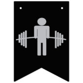 Bannière noire et argentée d'anniversaire de (Premier drapeau)