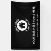 Bannière noire promotionnelle avec texte de logo d (Vertical)