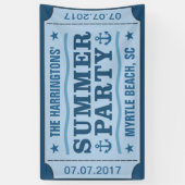 Bannière Nom, date et emplacement personnalisés "B (Vertical)