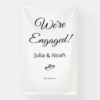 Bannière Nous sommes fiancés, Bienvenue de mariage