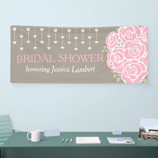 Bannière nuptiale de nom de petit bouquet de (Salon professionnel)