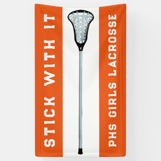 Bannière Orange de l'équipe de crosse (Vertical)