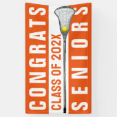 Bannière orange de nuit de Lacrosse (Vertical)