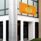 Bannière Orange Happy Halloween (Bâtiment extérieur)