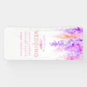 Bannière orange pourpre faite sur commande (Horizontal)