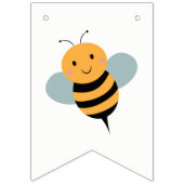Bannière orientée de baby shower d'abeille - maman (Premier drapeau)
