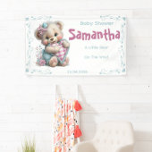 Bannière Ourson Fête Prénatale Bébé (En situation)
