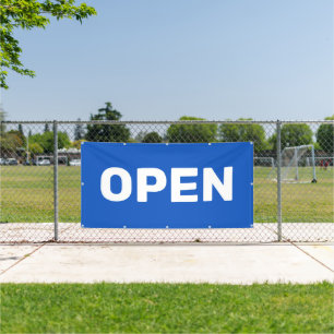 Bannière ouverte bleue