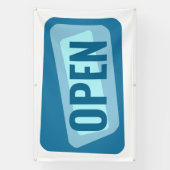 Bannière ouverte bleue graphique (Verticale)