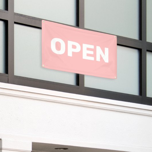 Bannière Ouverte Rose Pêche (Bâtiment extérieur)