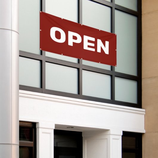 Bannière ouverte Rouge foncé (Bâtiment extérieur)