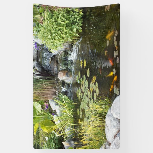 Bannière paisible de Koi Pond (Vertical)