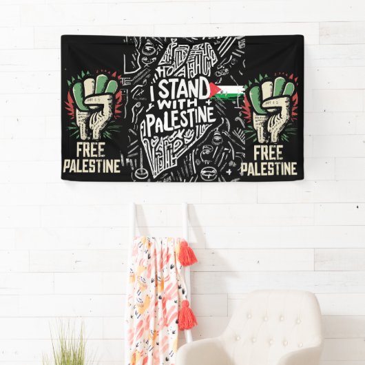 bannière palestine libre (En situation)