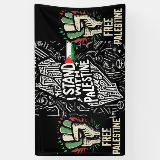 bannière palestine libre (Vertical)