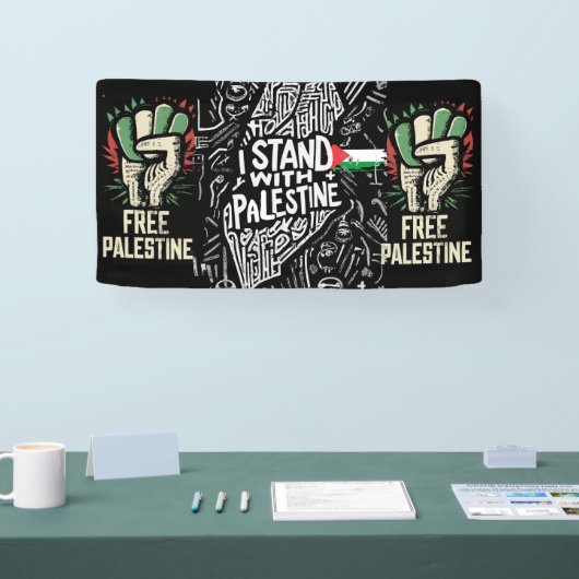 bannière palestine libre (Salon professionnel)