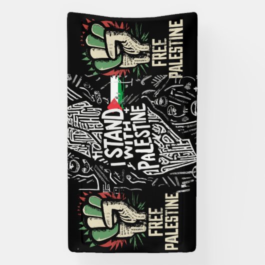 bannière palestine libre (Verticale)