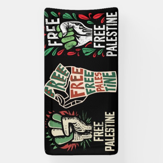 bannière palestine libre (Verticale)