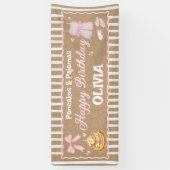Bannière Pancakes et Pyjamas - Style papier Kraft (Vertical)