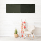 Bannière partagée vert olive personnalisée (En situation)