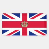 Bannière patriotique Couronne et Union Jack (Horizontal)