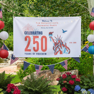 Bannière patriotique de bienvenue pour le 250e ann