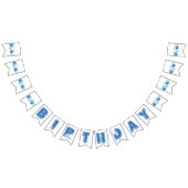 Bannière Pavillon d'anniversaire bleu (Tout)