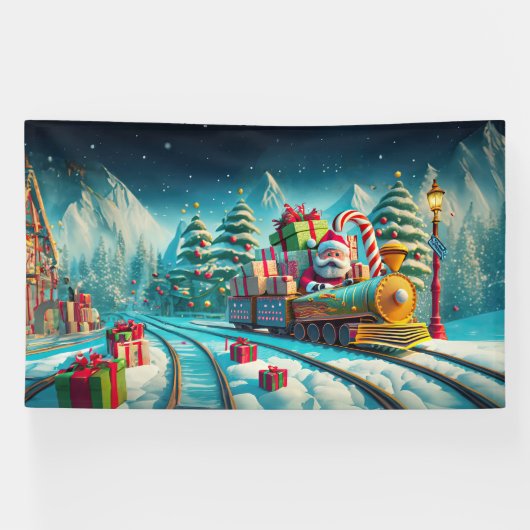 Bannière Père Noël Pôle Nord Express Noël Réveillo (Horizontal)