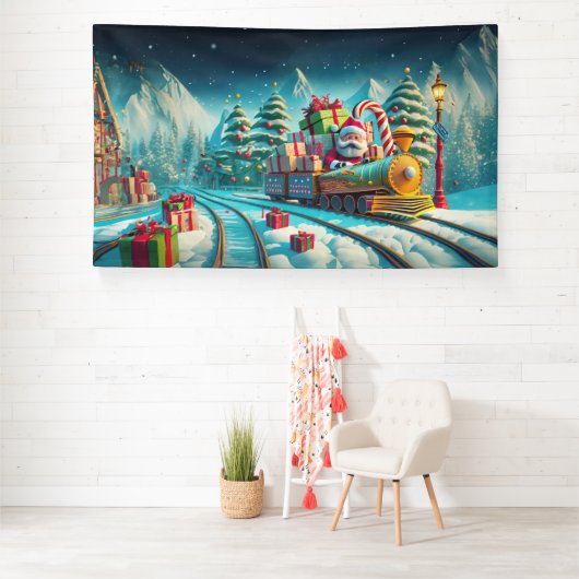 Bannière Père Noël Pôle Nord Express Noël Réveillo (Insitu)
