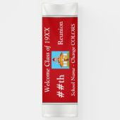 Bannière personnalisable blanche rouge de réunion (Vertical)