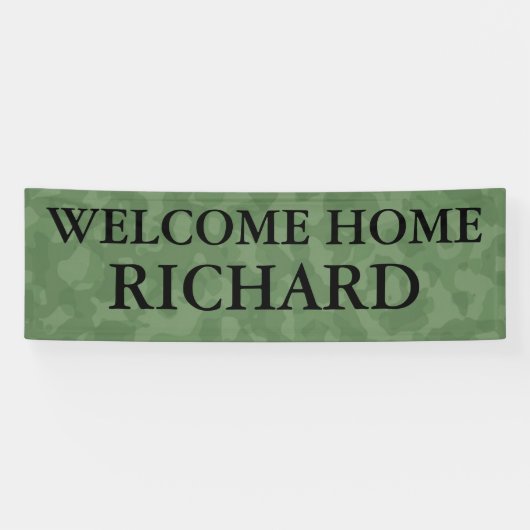 Bannière personnalisable d'armée à la maison (Horizontal)